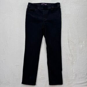 Gloria Vanderbilt Jeans Womens 14 Black Amanda Pull On High Rise Straight Leg